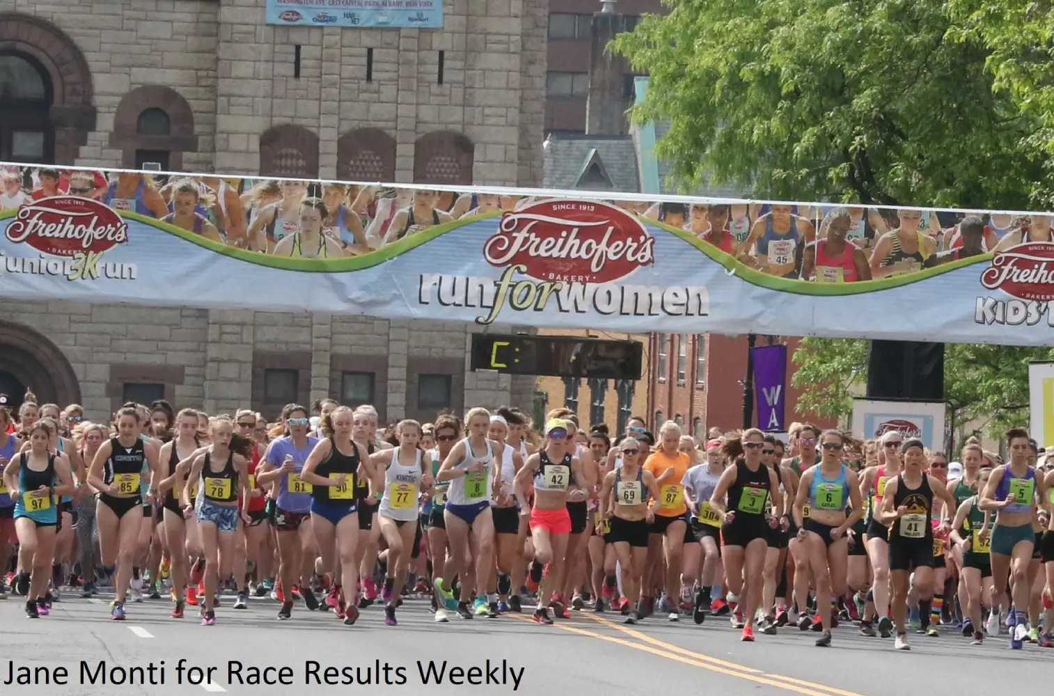 The start of the 2019 Freihofer's Run for Women (photo by Jane Monti for Race Results Weekly)