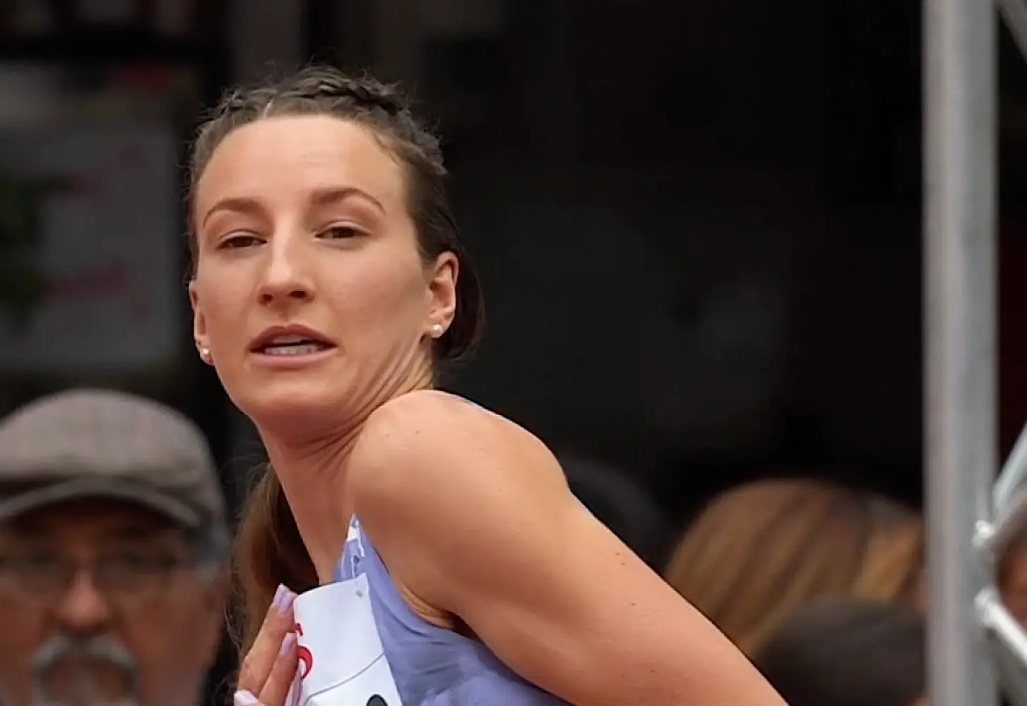 Nicola Olyslagers during the women's City Event High Jump at Athletissima Diamond League