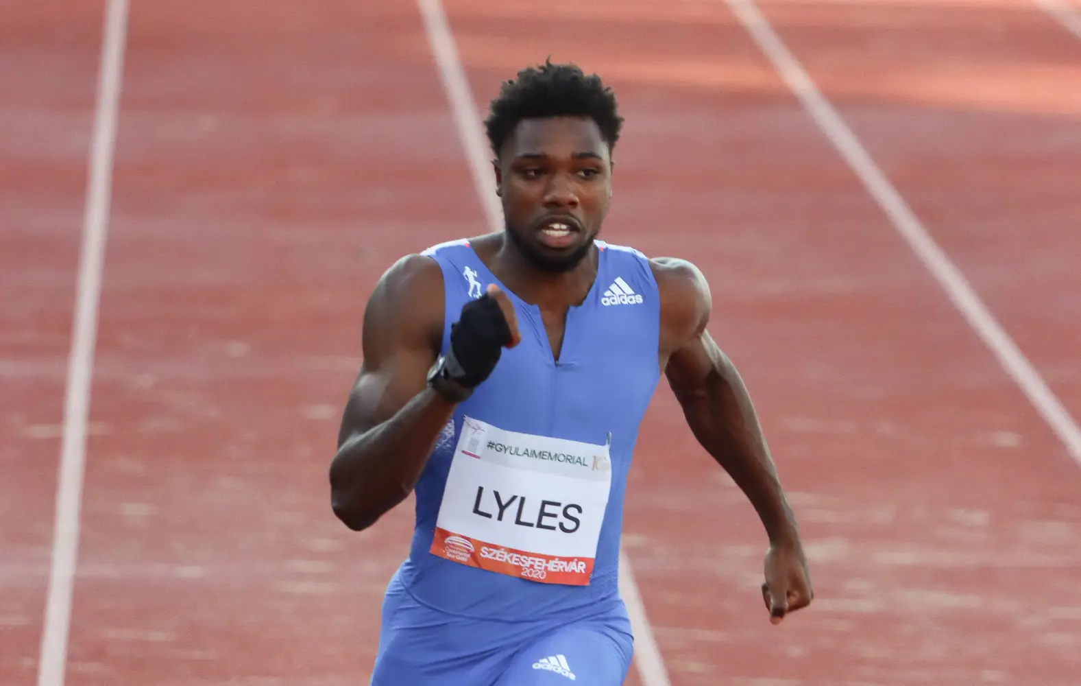 american sprinter noah lyles races in the 200m dash