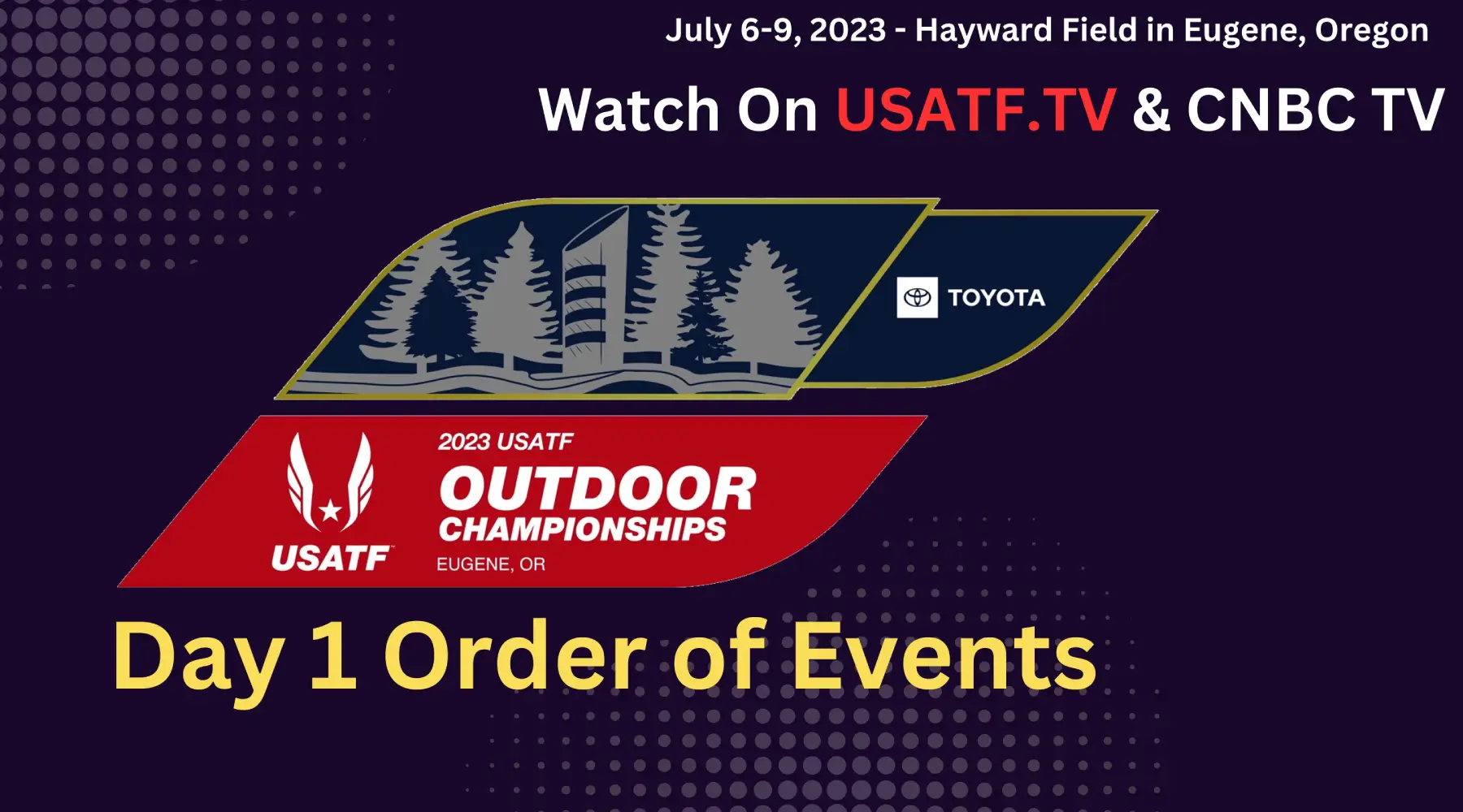 Day 1: How to watch 2023 USATF Championships, order of event schedule