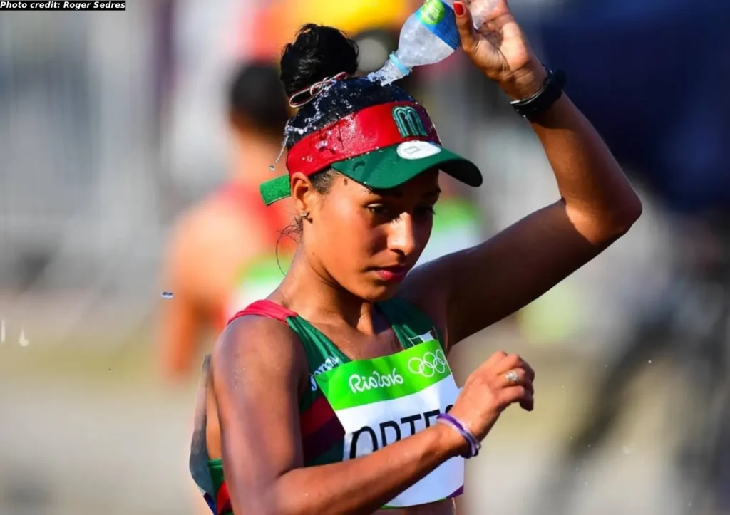 Alejandra Ortega of Mexico during the womens 20km race walk