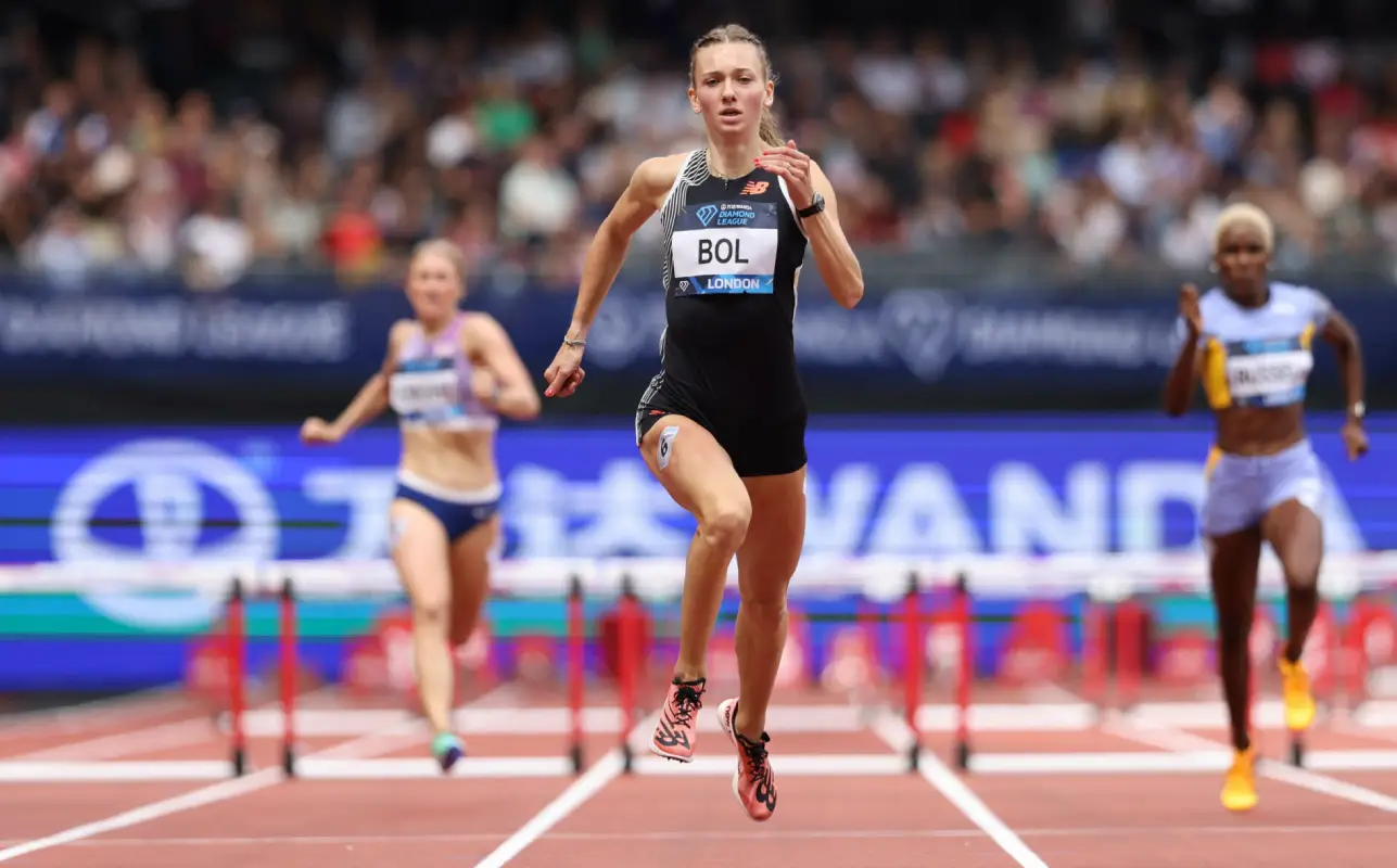 Femke Bol in the 400m hurdles