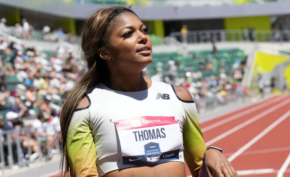 Gabby Thomas at the 2022 USATF Championships