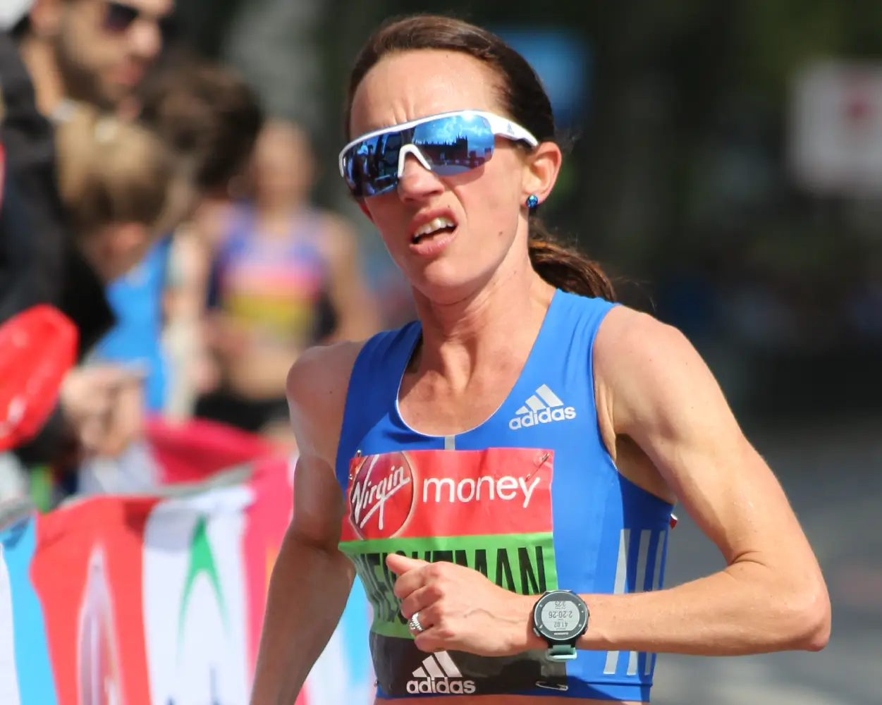 Lisa Weightman of Australia in action during the London Marathon