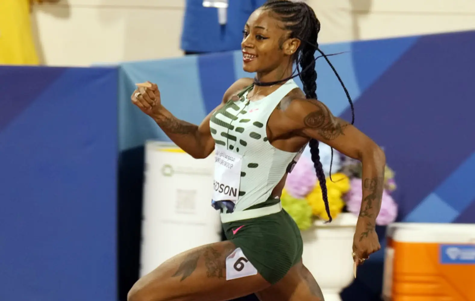 Sha’Carri Richardson and Noah Lyles encourage youngsters at Desoto High School