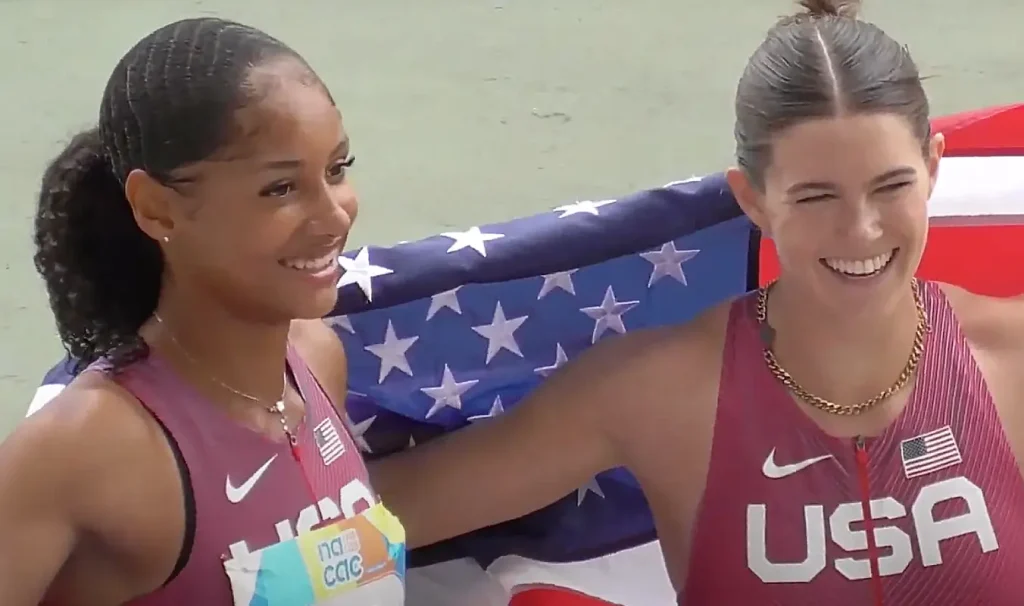 Sophia Beckmon and Claire Bryant at NACAC U23 Championships