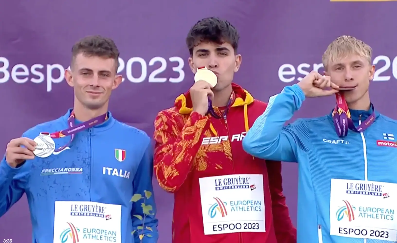 The European Athletics U23 Championships medal winners of the 20km men's race walk
