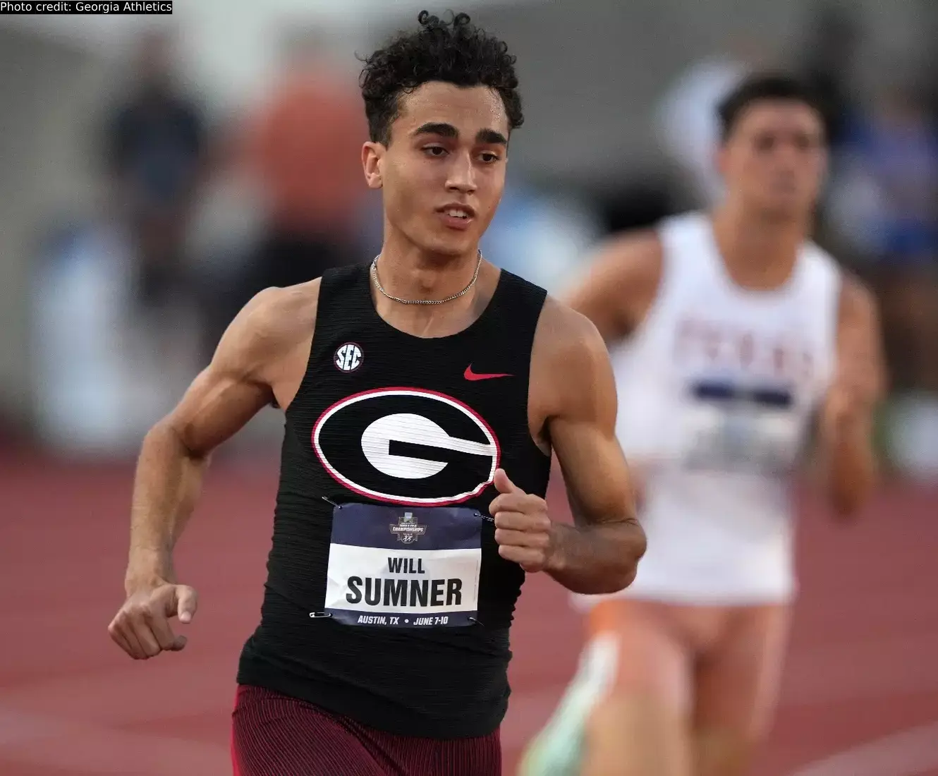 Will Sumner of Georgia in the men's 800m race
