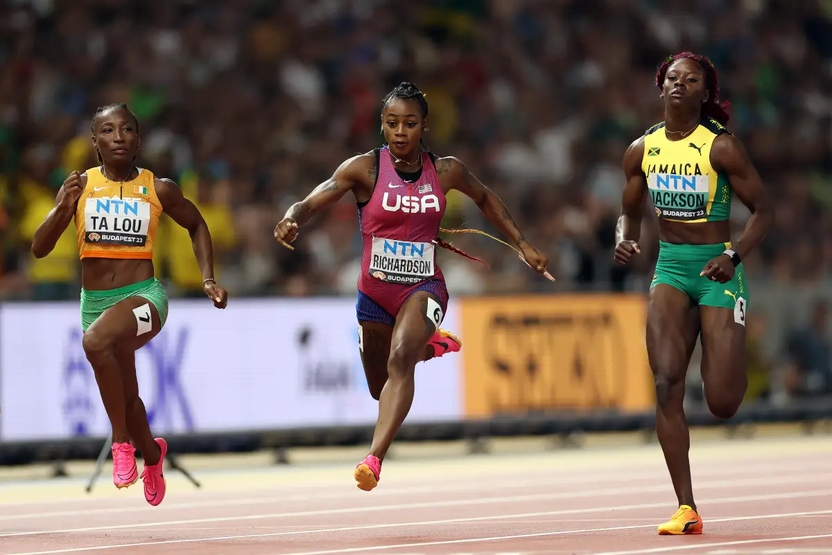 Women's 200m Final Start list Richardson starts in lane 9; Watch