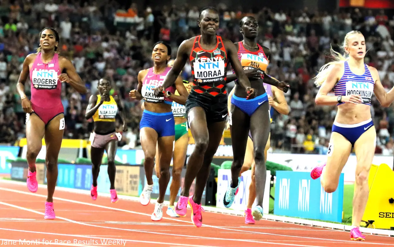 Mary Moraa of Kenya wins the women's 800m at the 2023 World Athletics Championships