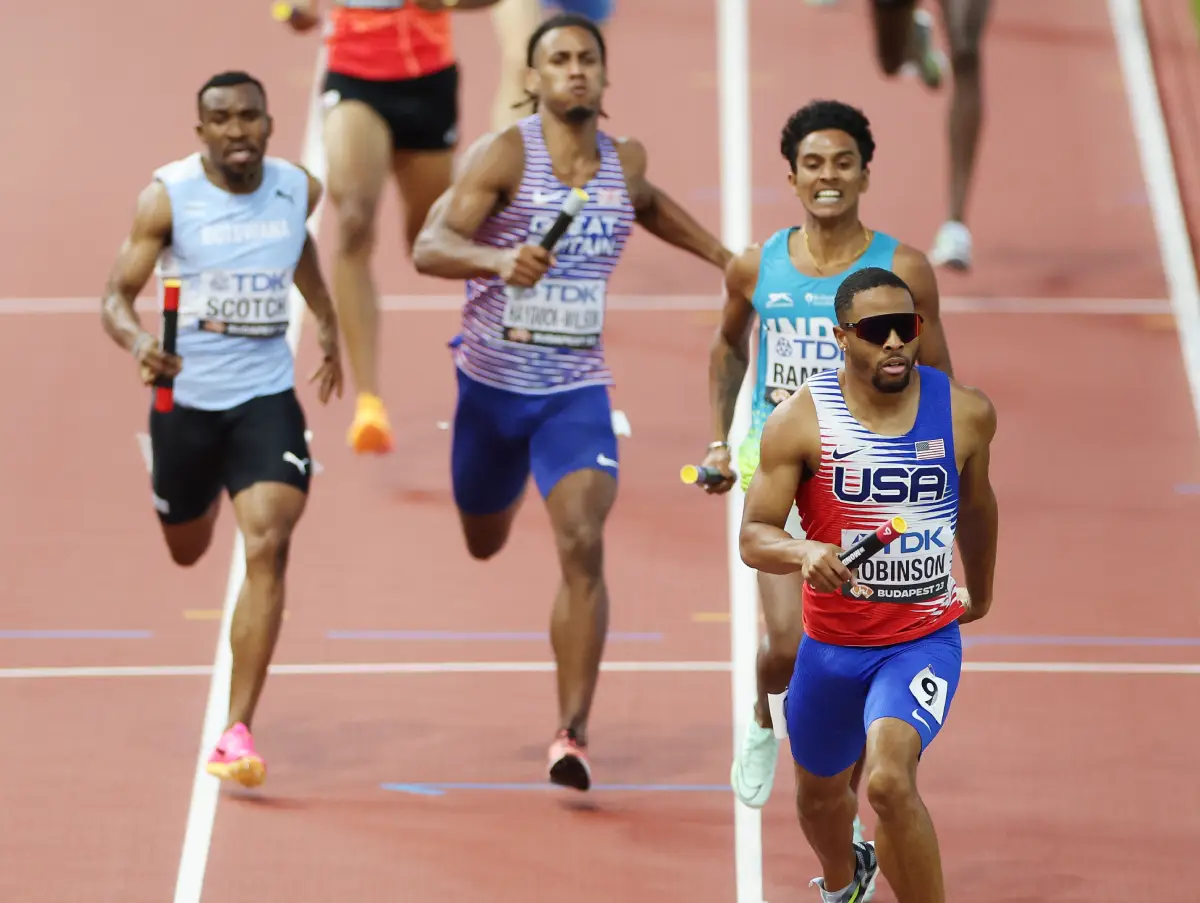 USA men's 4x400m relay team at the world athletics championships