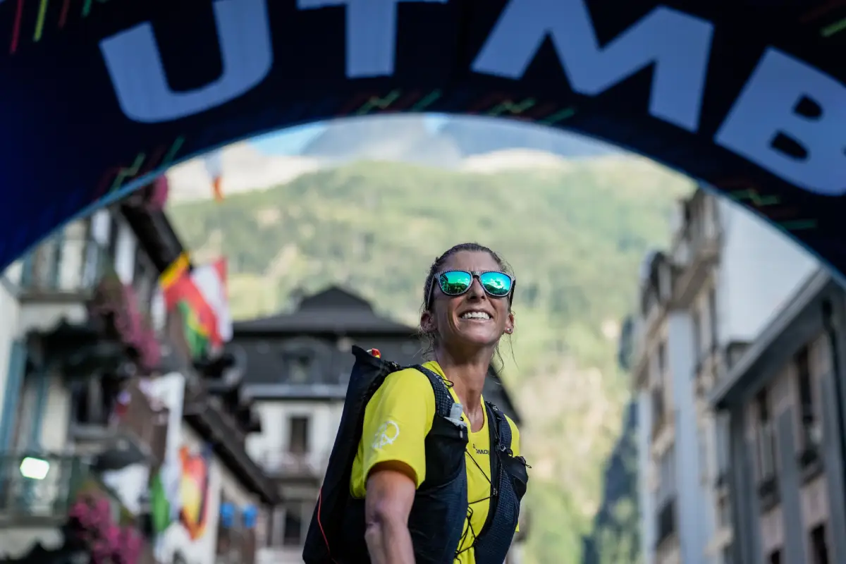 Courtney Dauwalter of USA in action at UTMB 2023