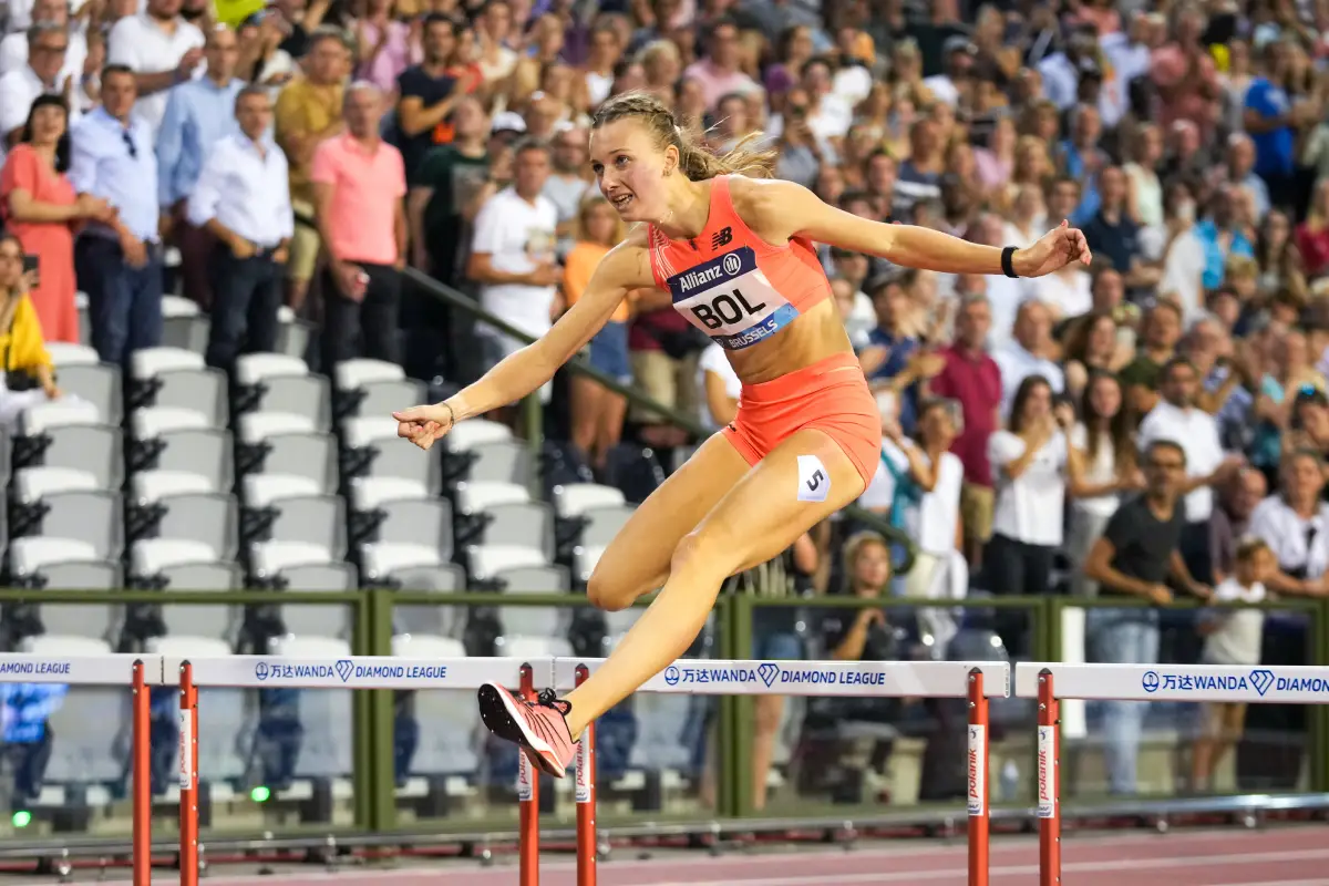 Femke Bol of the Netherlands in the 400m hurdles