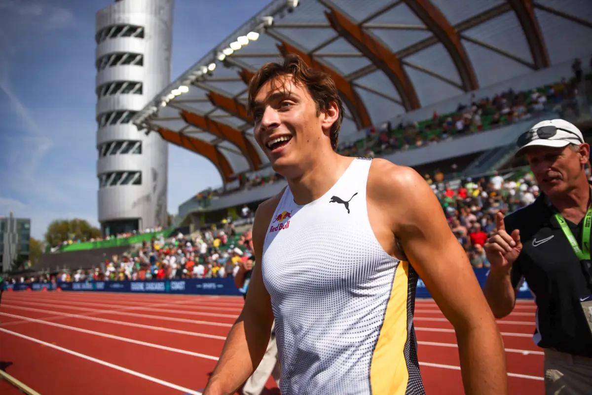 Sweden's Mondo Duplantis at the 2023 Eugene Diamond League Final