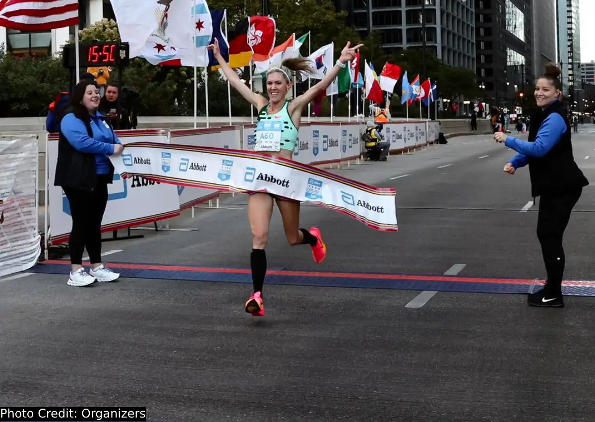 abbott chicago 5k women's race went to keira d'amato