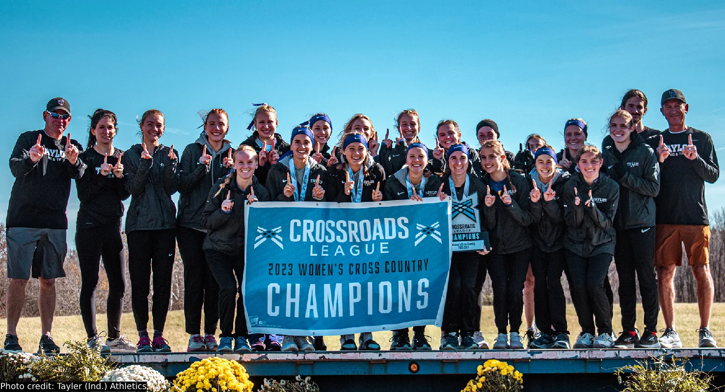 taylor women win crossroads league cross country championships 2023