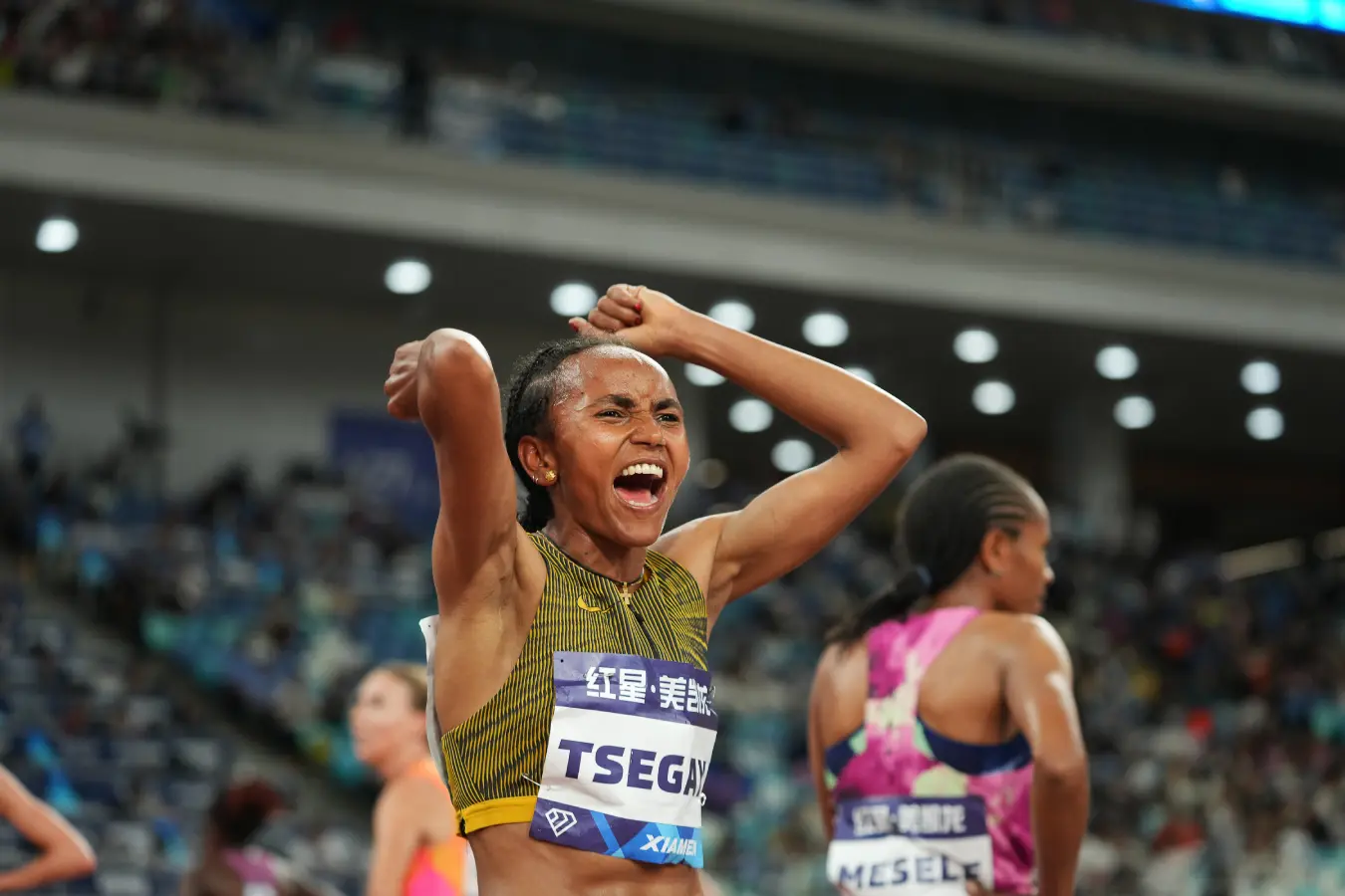 Gudaf Tsegay of Ethiopia won the women's 1500m and Xiamen Wanda Diamond League 2024 results