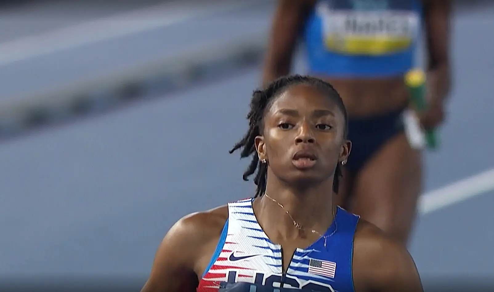Melissa Jefferson at the World Athletics Relays Bahamas 24