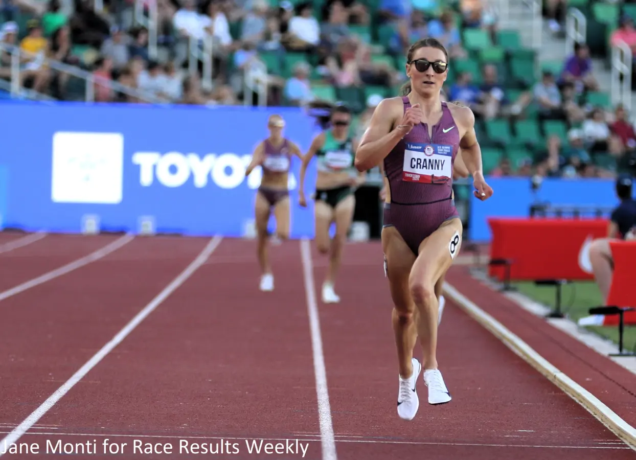 lise Cranny wins her heat of the 5000m at the 2024 U.S. Olympic Trials