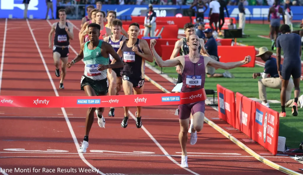 Cole Hocker winning the 2024 U.S. Olympic Trials