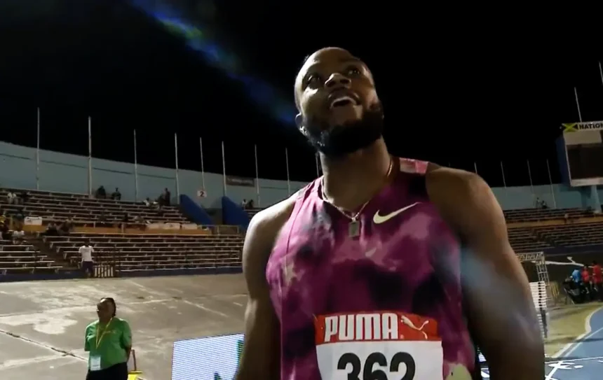 Kishane Thompson won the 2024 Jamaica Olympic Trials men's 100m