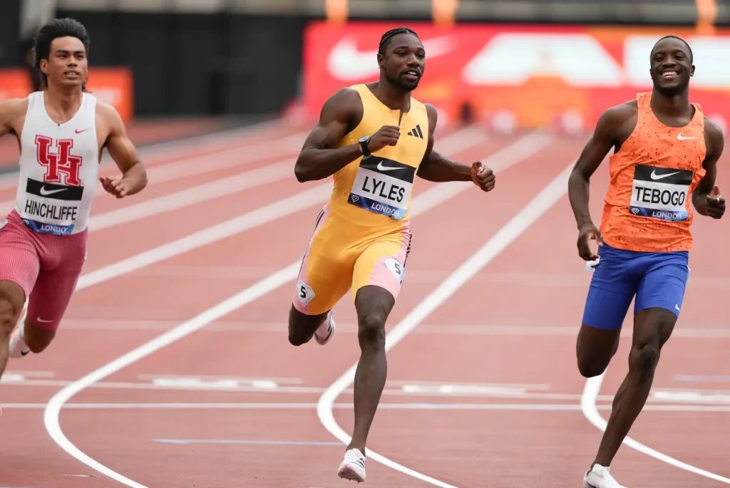 Noah Lyles London Diamond League in before Olympic Games