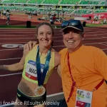 Emily Mackay and her coach Mark Coogan