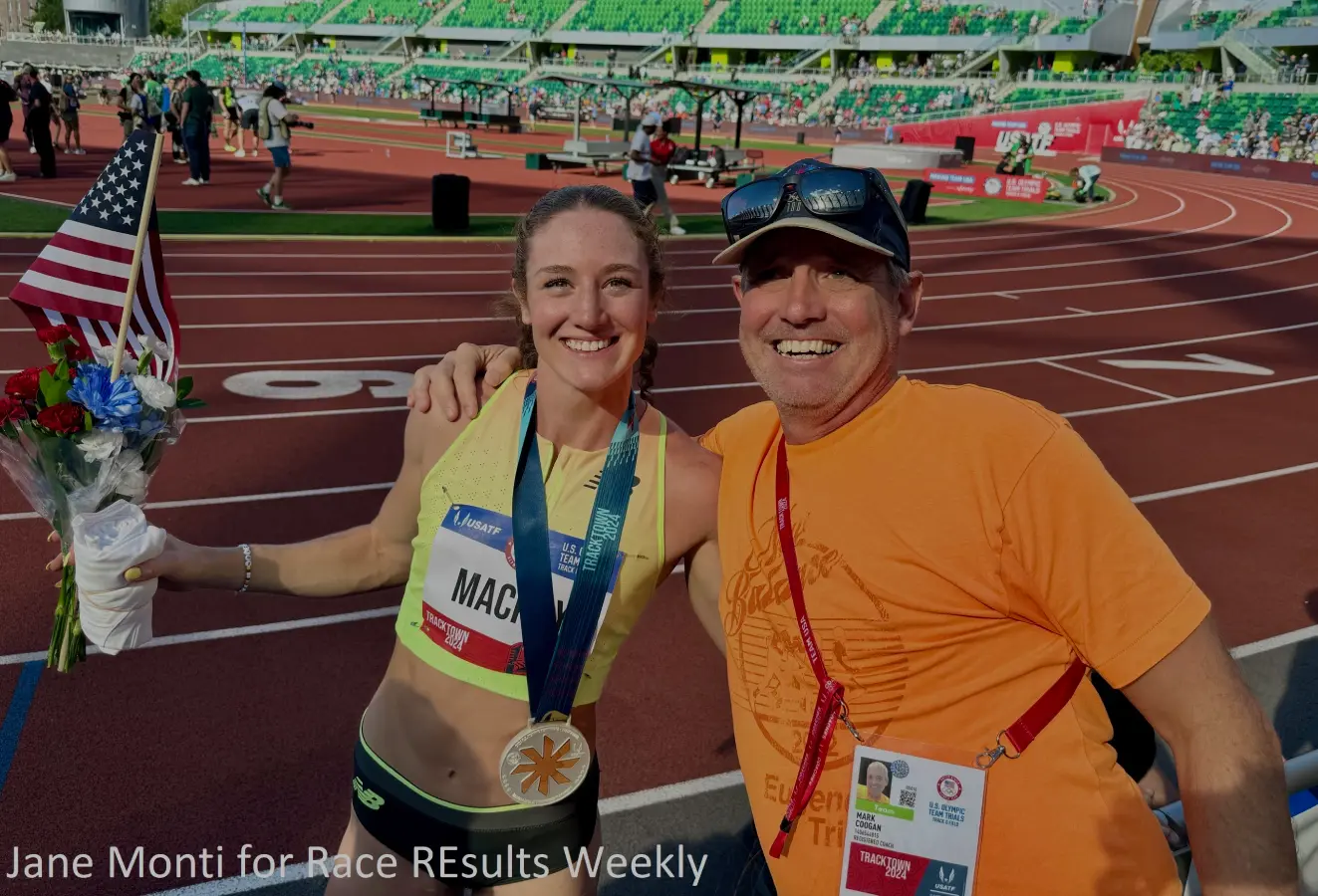 Emily Mackay and her coach Mark Coogan