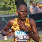 Rebecca Cheptegei in Budapest 2023 at World Athletics Championship