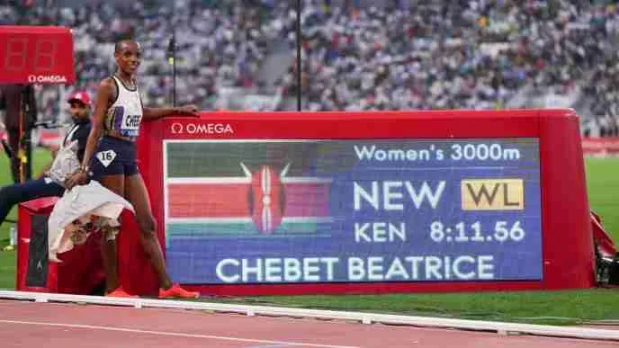 Beatrice Chebet Sets African Record in 3000m at Rabat Diamond League