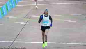 Andrew Colley setting a personal best at the 2025 Aramco Half-Marathon