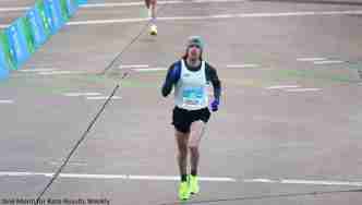 Andrew Colley setting a personal best at the 2025 Aramco Half-Marathon