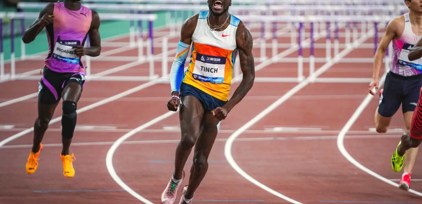 Cordell Tinch wins Shanghai-Keqiao Diamond League 2025 meeting 110m hurdles