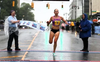 Molly Born winning the 2025 Delightful Run for Women 5-K