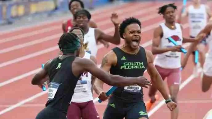 The University of South Florida men's track and field team at NCAA Championships 2025