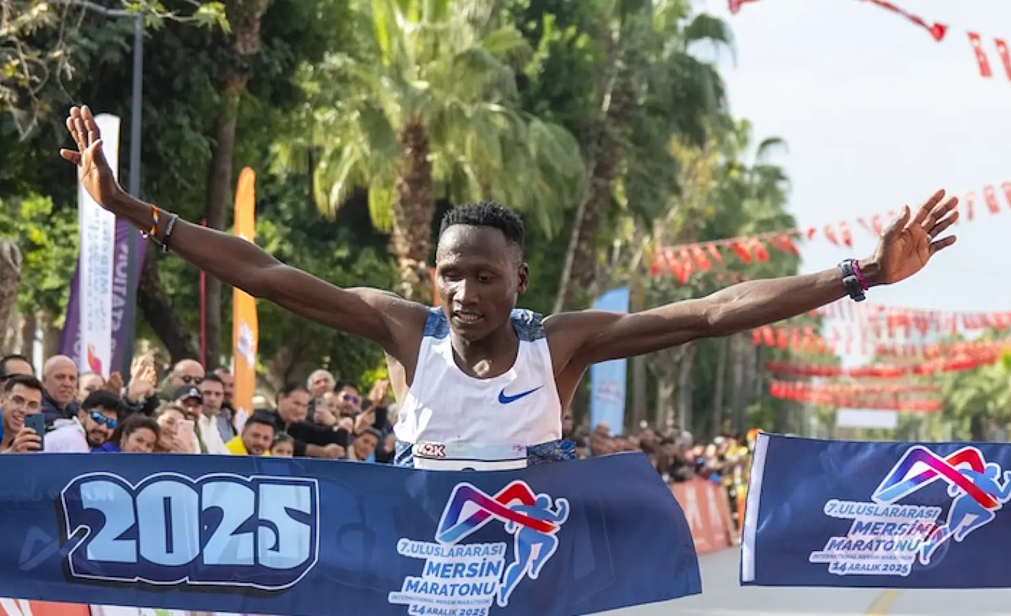 Kenya’s Vitalis Kibiwott at the International Mersin Marathon