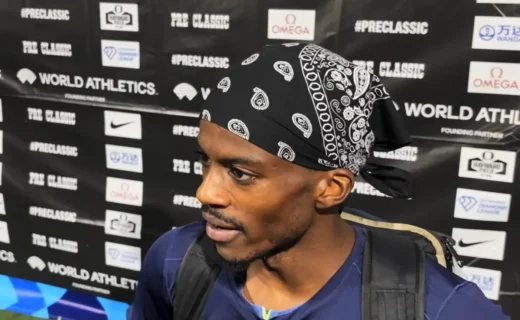 Brandon Miller after his Prefontaine Classic 800m win